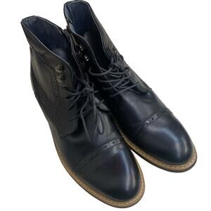 Bruno Marc Bergen 03 Black Leather Dress Shoes SIZE US 10.5